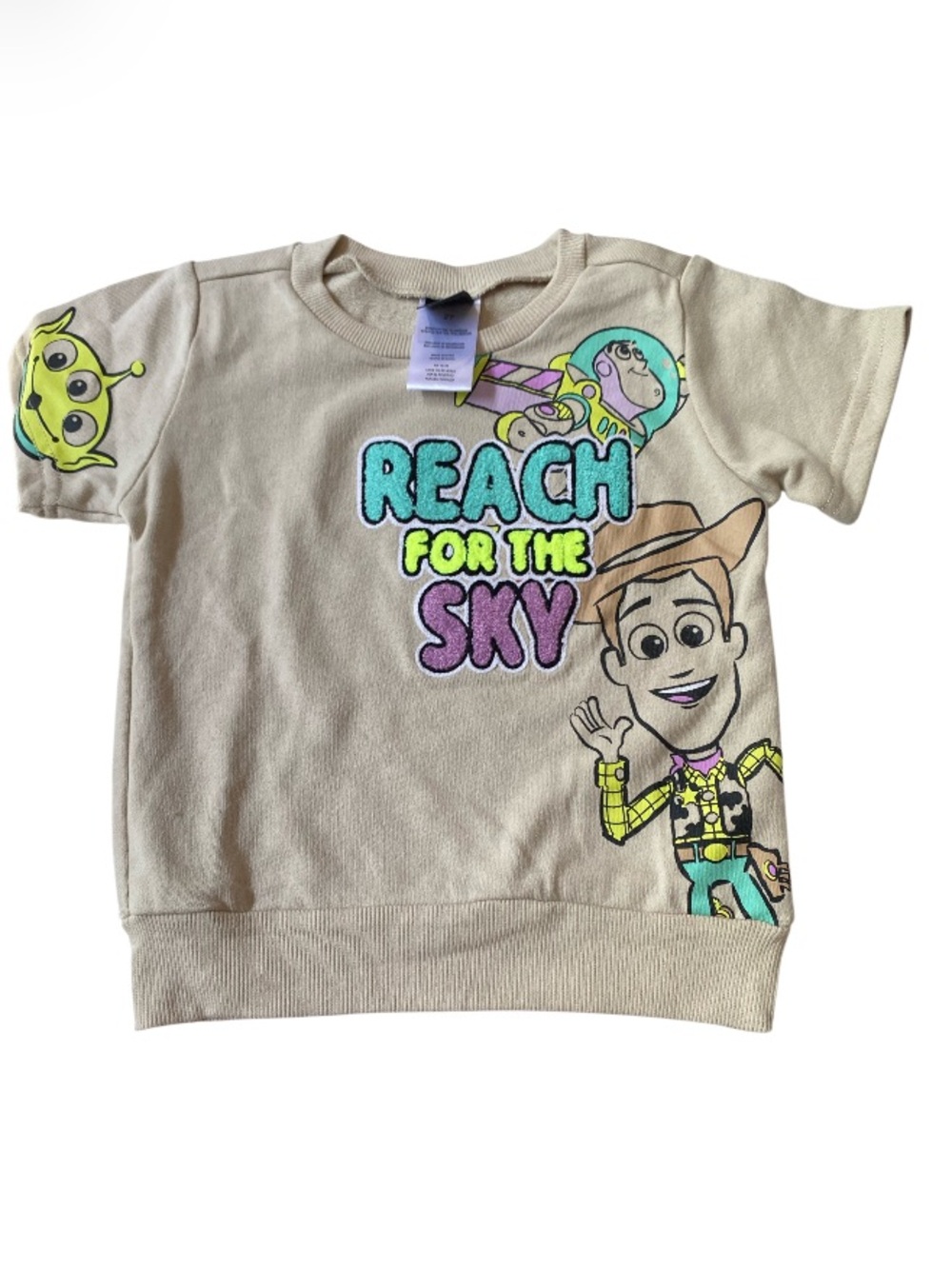 Disney Toy Story Beige 'Reach for the Sky' Short-Sleeve Tee NWT Size 2T